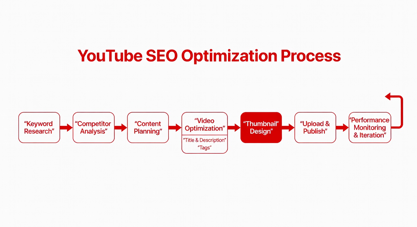 YouTube SEO optimization workflow overview