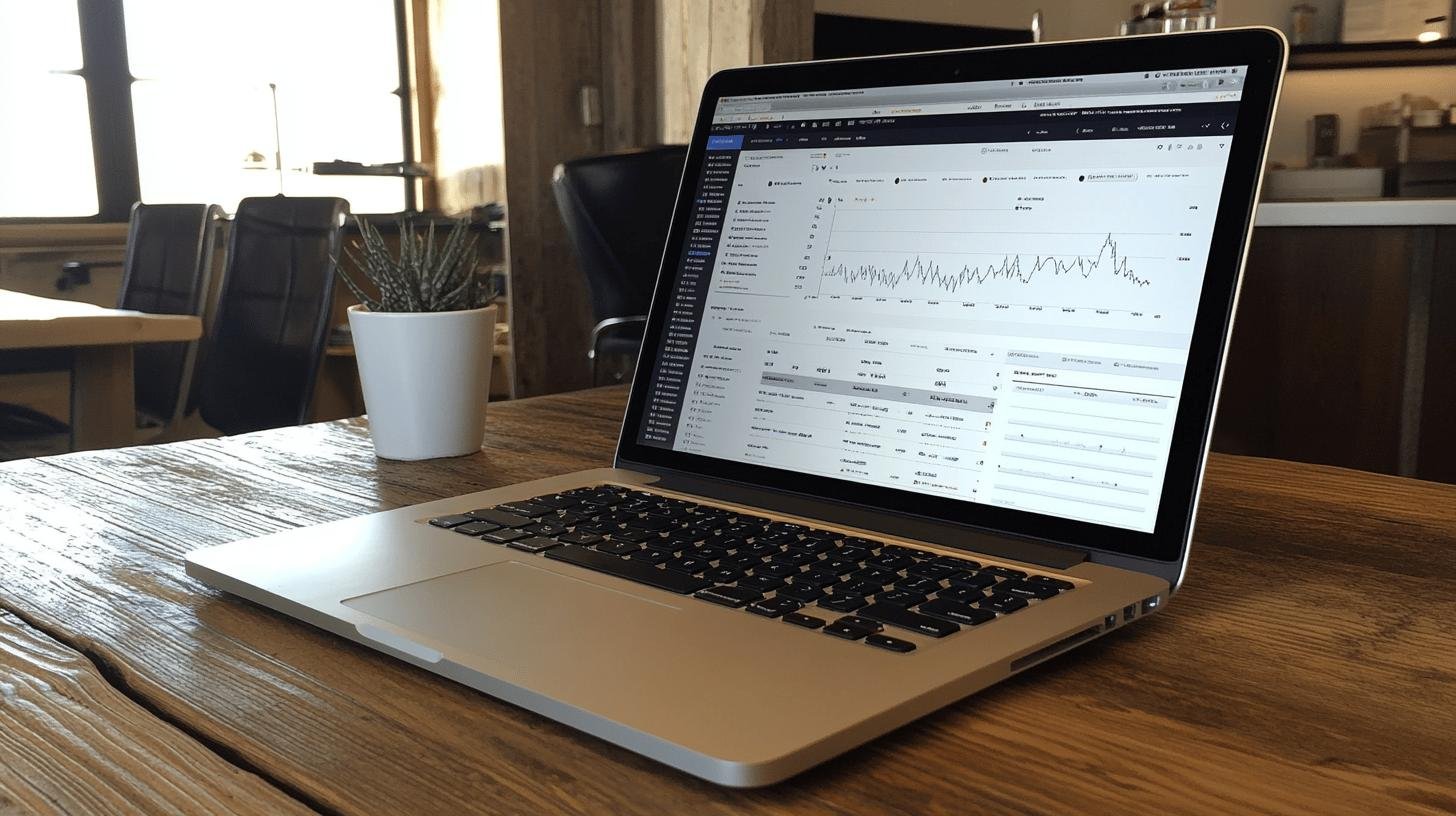 A laptop showing Key Metrics in Payments Analytics in its screen